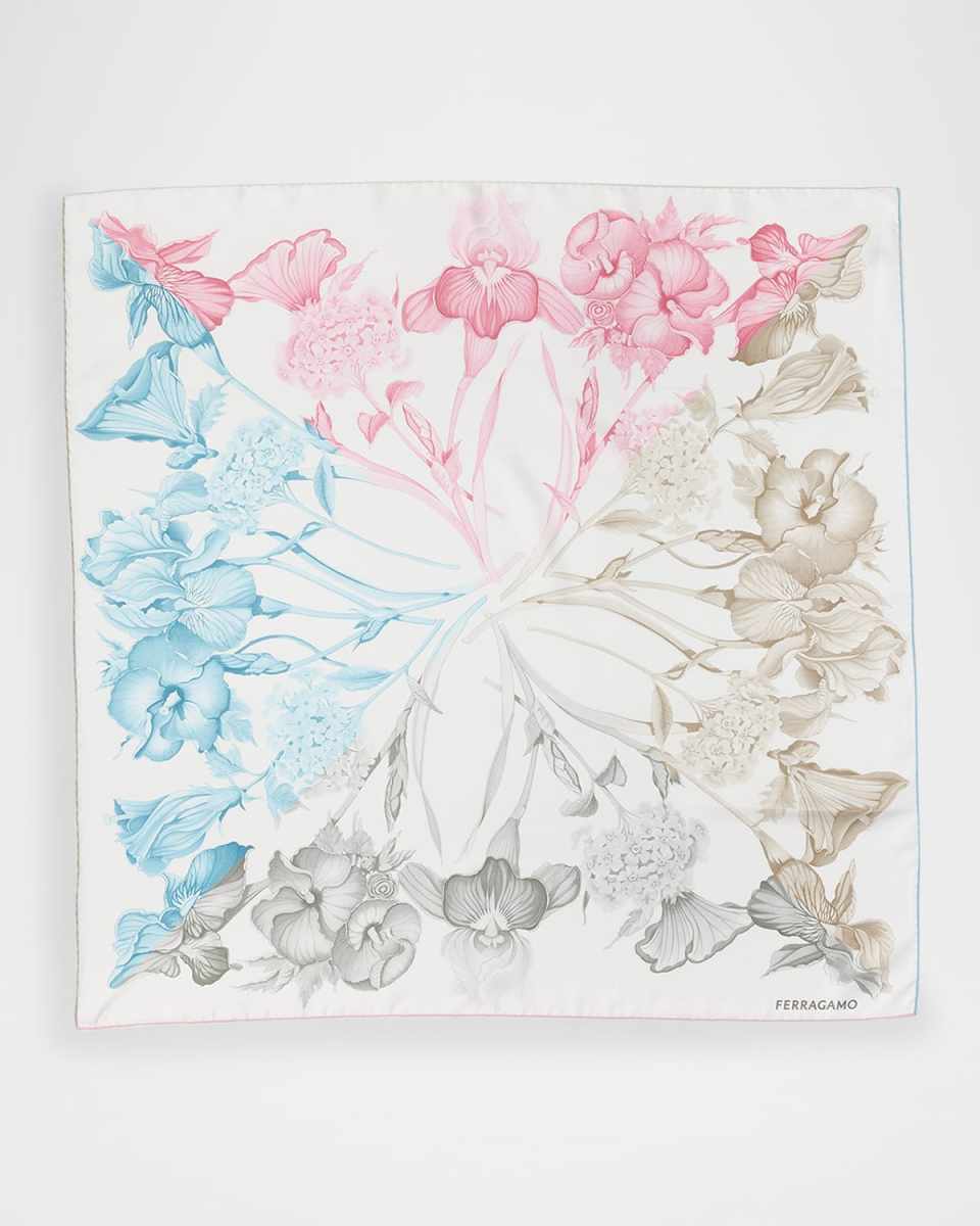 Ortensie Printed Silk Scarf
